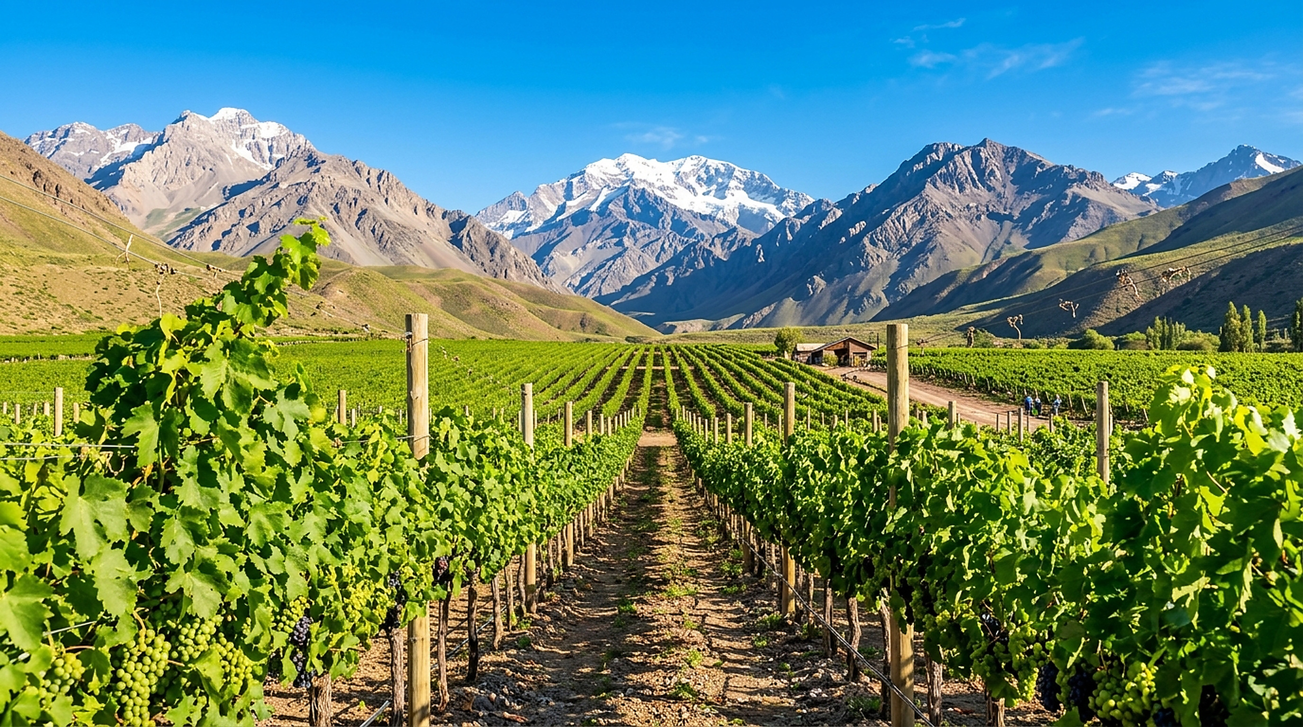 Viñedos de Chile y Cordillera de los Andes HD